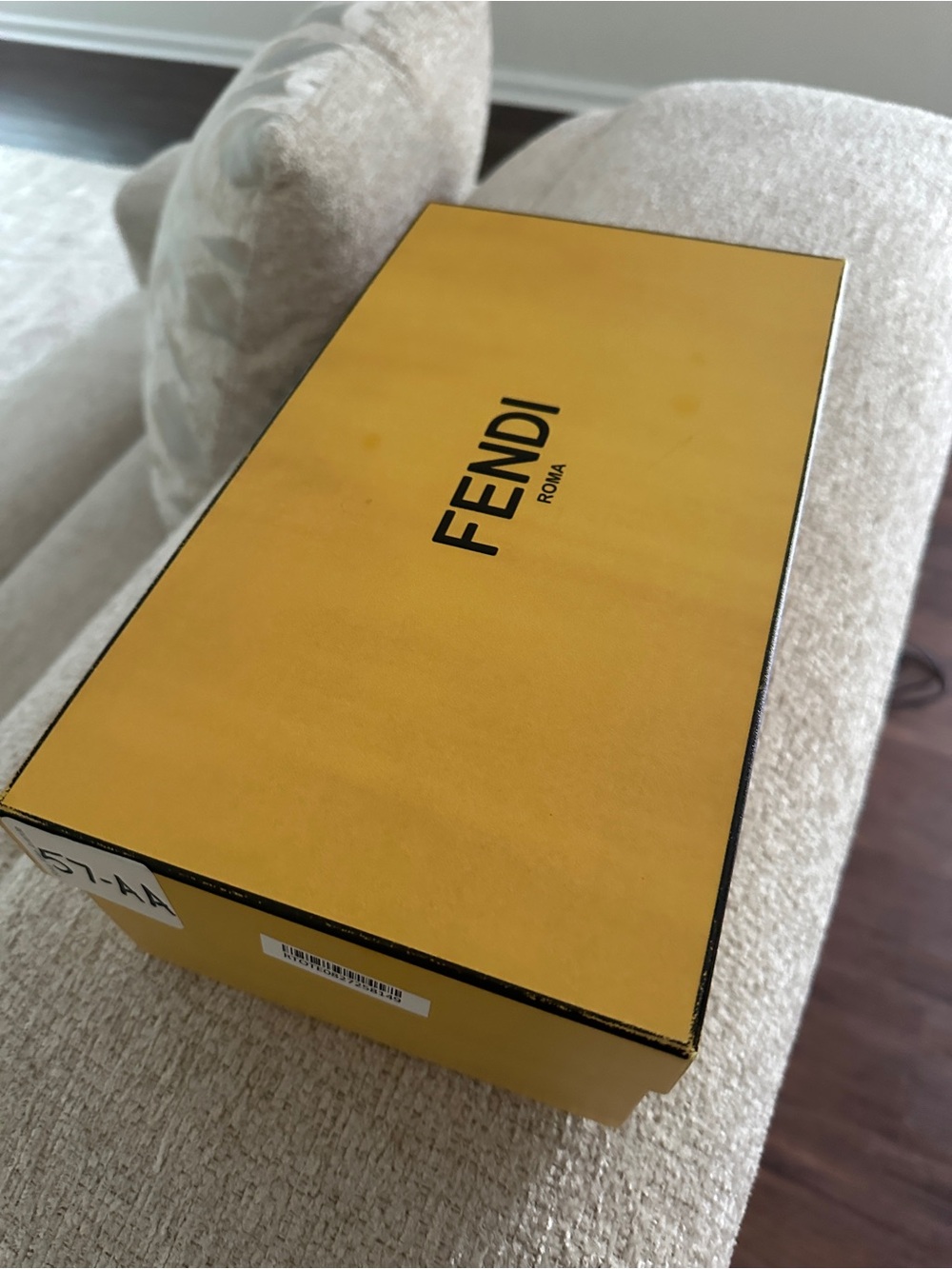 Fendi Frayed Denim Logo Slide Sandals - Dark Blue - Picture 6 of 6